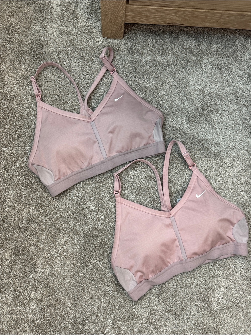 Nike Women’s Dusty Pink Strappy Sports Bras (Set of 2)
